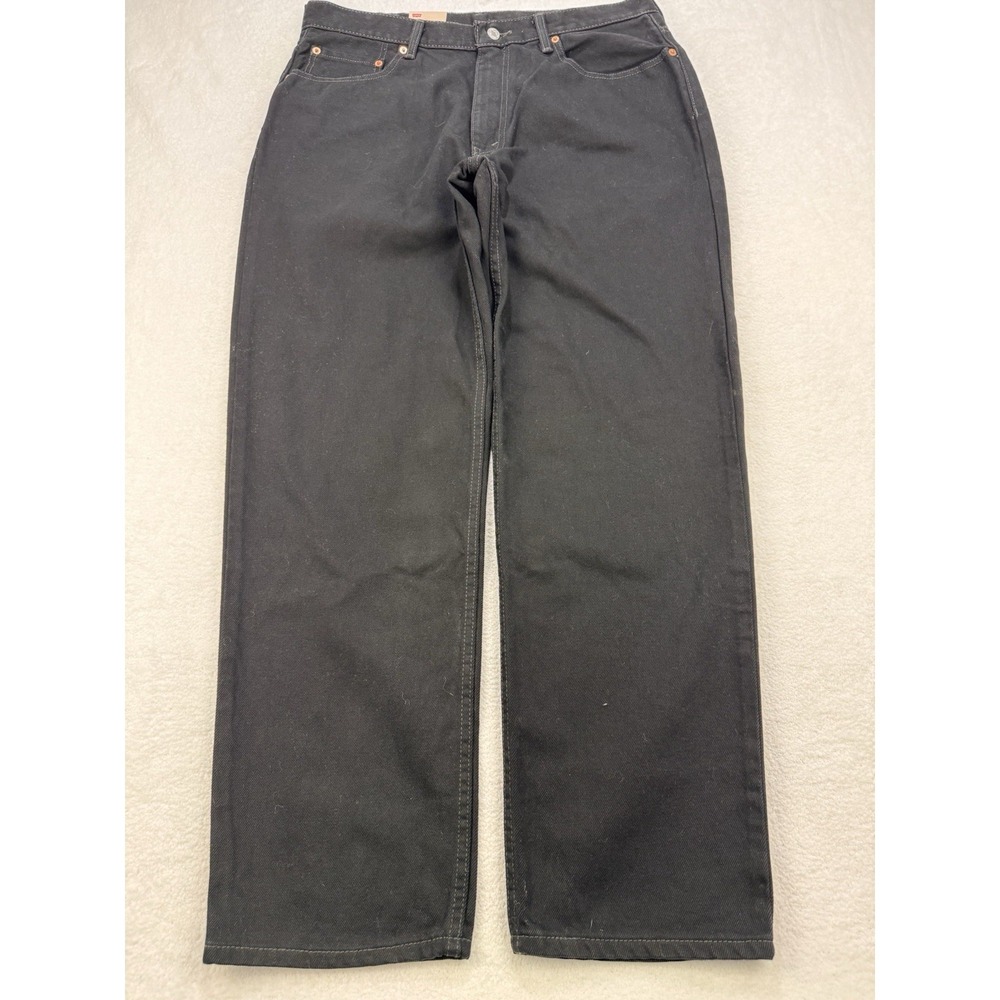 Levis 550 Jeans Men 38x32 Black Relaxed Fit Straight Denim‎ Y2K NWT